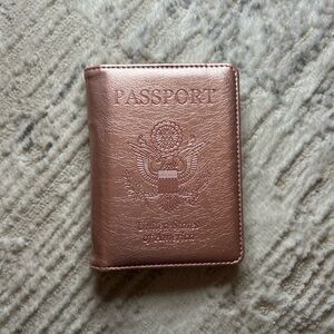 Rose Gold Passport Holder